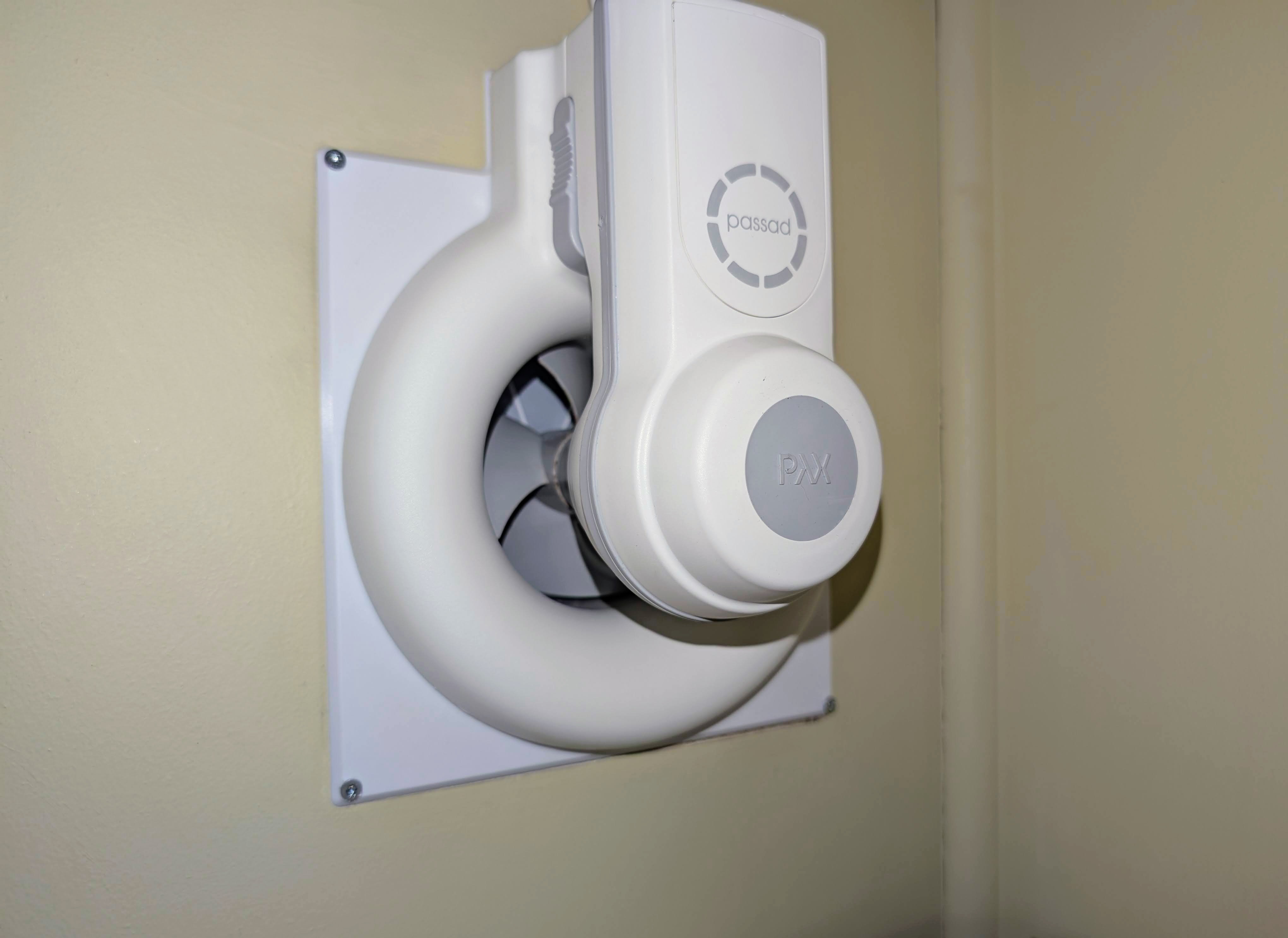 3D-printet overgangsstykke for Flexit-ventilasjon.